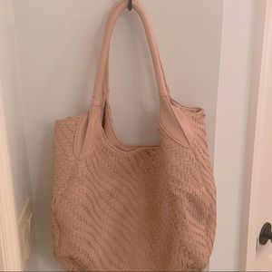 Deaux Lux blush braided tote